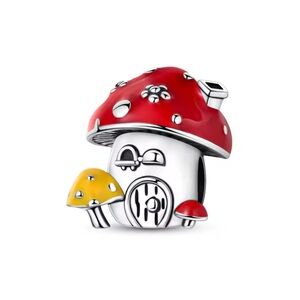 New S925  Mushroom Cottage Pandora Style Charm